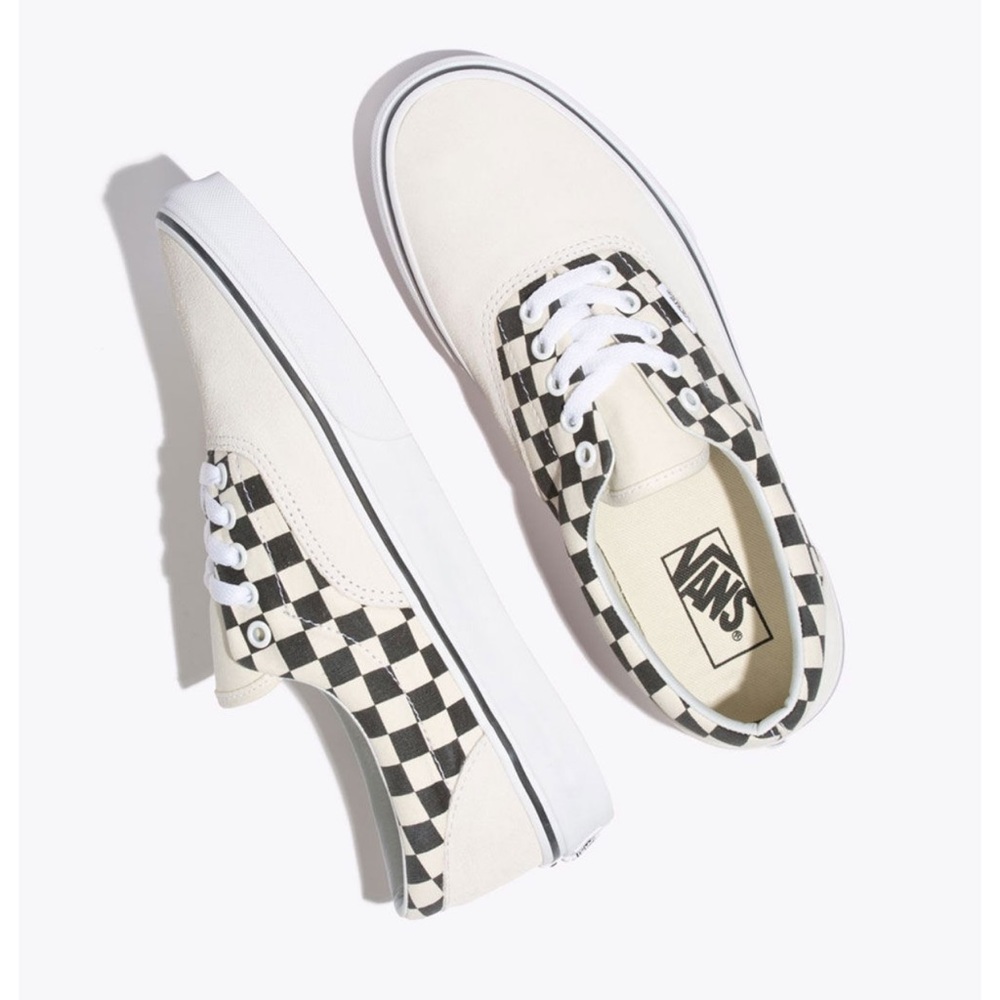COPY - 🔥 VANS PRIMARY CHECK ERA MARSHMALLOW BLACK SHOES NWT 🔥 - Picture 3 of 8